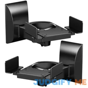 WALI Speaker Wall Mounts Dual Side Clamping Bookshelf Mounting Bracket for Large Surrounding Sound Speakers