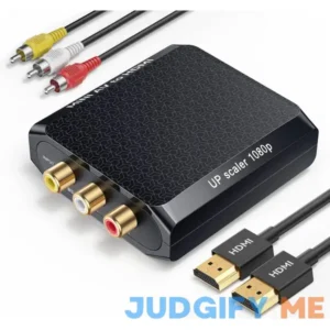 WENTER RCA to HDMI Converter 1080P AV to HDMI Converter Mini Composite CVBS Audio Video Adapter Supports PAL/NTSC for VCR/VHS/Xbox/PS3/STB/N64/Wii