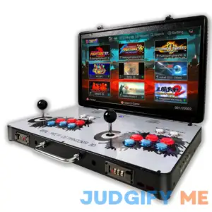 WYGAMING Portable 20000 in 1 Metal Box 3D Arcade Game Console 22 inch Screen Retro Electronic Game Console