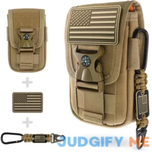 WYNEX Tactical Molle Phone Pouch with Compass Buckle