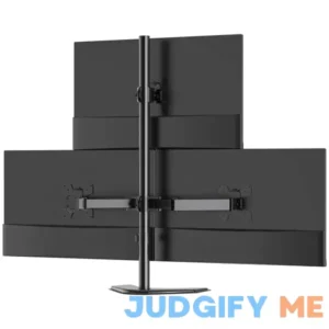 Wali Triple Monitor Stand Free Standing Three Monitor Desk Mount Fully Adjustable