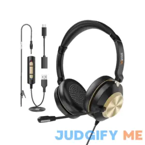 Wantek HSM882K 2 IN 1 USB Headset With Noise-Cancelling Microphone