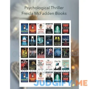 Waterproof Freida McFadden Book Cover Stickers for Book Journals