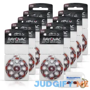 Wholesalehome Rayovac Hearing aid Batteries Size 312