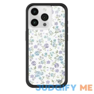 Wildflower Lilac and Blue Floral iPhone Case iPhone 15 Pro