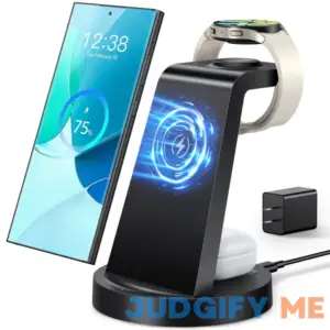 Wireless Charger for Samsung 3 in 1 Wireless Charging Station for Samsung Galaxy Watch 6 5 4 3 Pro Classic Galaxy Buds