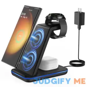 Wireless Charger for Samsung&Android: JoyGeek 3 in 1 Charging Station for Galaxy Watch5 Pro/4/3/Active2/1 - Phone Charger Stand for S24/S23 Ultra