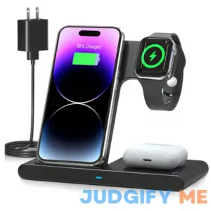 Wireless Charger iPhone Charging Station 3 in 1 Charger Stand Multiple Devices for Apple iPhone 15 14 Pro Max 13 12 11