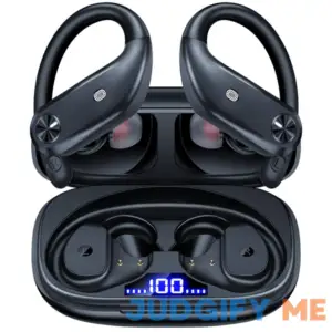 Wireless Earbuds Bluetooth Headphones 80Hrs Playback Sport Ear Buds with LED Display Charging Case IPX7 Waterproof Earphones with Mic & Earhook In