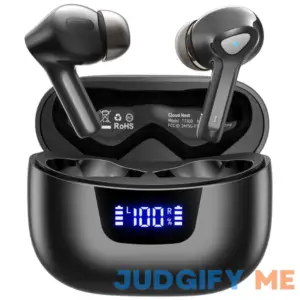 Wireless Earbuds Bluetooth V5.3 Headphones 50H Playback Deep Bass Stereo Ear Buds with LED Power Display Charging Case IPX7 Waterproof Earphones