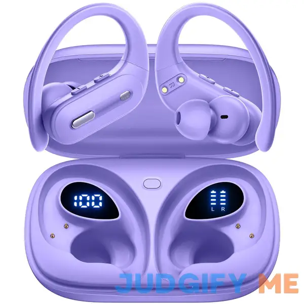 Wireless Earbuds V5.3 Bluetooth Headphones 90 Hrs Playtime Earbuds with Wireless Charging Case Power Display Over-ear Earphones with Earhooks Wireless Earbuds V5.3 Bluetooth Headphones 90 Hrs Playtime Earbuds with Wireless Charging Case Power Display Over-ear Earphones with Earhooks