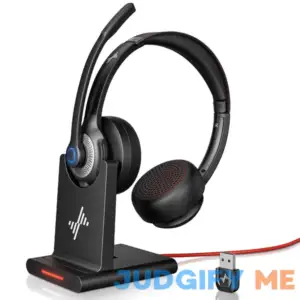 Wireless Headset with AI Noise Cancelling Microphone Bluetooth Headset - Bluetooth V5.2 Headphones with USB Dongle