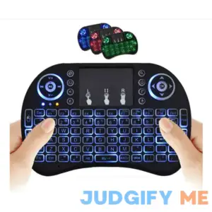Wireless Mini Keyboard Remote Control Touchpad Mouse Combo Controller with RGB Backlit for Android TV Box Smart TV with OS+USB PC Computer Laptop