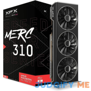 XFX RX 7900XT Speedster MERC310 AMD Radeon Black Gaming Graphics Card with 20GB GDDR6 RX-79TMERCB9