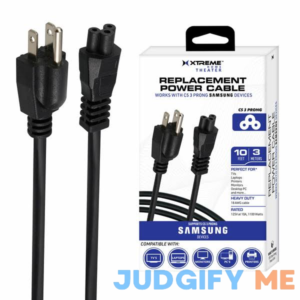Xtreme 3 Prong 10ft Replacement Power Cable for Samsung and LG Computers