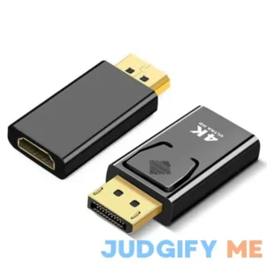 Zuya 2Pcs DisplayPort to HDMI Adapter Converter Display Port Male DP to HDMI Female HD TV Cable Adapter Video Audio for PC TV Zuya-05 0