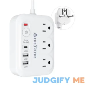 anntane European Travel Plug Adapter with 4FT Extension Cord US to European International Plug Adapter Travel Essentials France Germany Greece
