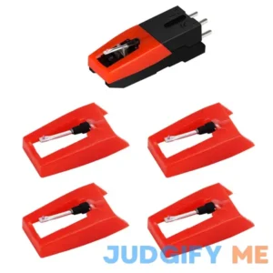 banpa Record Player Needle 1 PC Record Player Cartridge with 4 PCS Diamond Stylus Replacement for Crosley