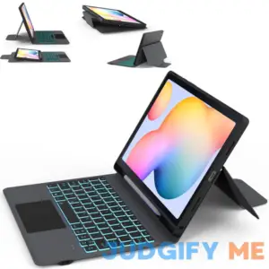 for Galaxy Tab S6 Lite 10.4 inch 2024/2022/2020 Case with Keyboard : 7 Color Backlight