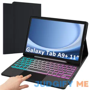 for Samsung Galaxy Tab A9+ 5G/A9 Plus 11" Keyboard Case: 3 Zone 7 Colors Backlit Trackpad Keyboard for 11 inch Galaxy Tab A9+ Plus 2023 - Detachable