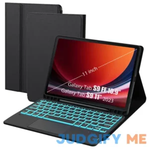 for Samsung Galaxy Tab S9 11 inch/ S9 FE 10.9 inch Case with Keyboard - 7 Color Backlit Detachable Tablet Keyboard Cover with Touchpad - Tab S9 11"