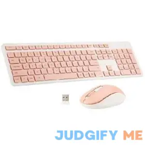 harburfine wireless Keyboard and Mouse Combo 2.4G Silent Cordless Keyboard Mouse Combo for Windows Chrome Laptop Computer PC Desktop