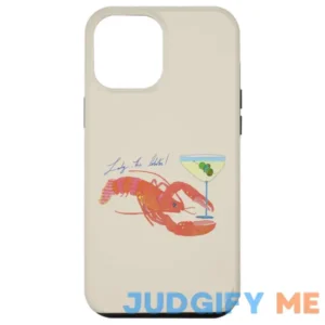 iPhone 13 Pro Max Aesthetic Lady The Lobster with Summer Martini Cocktail Case