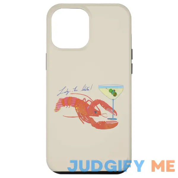 iPhone 13 Pro Max Aesthetic Lady The Lobster with Summer Martini Cocktail Case iPhone 13 Pro Max Aesthetic Lady The Lobster with Summer Martini Cocktail Case