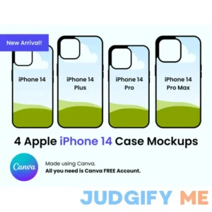 iPhone 14 Pro and iPhone 14 Case Canva Mockup