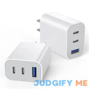 iPhone 15 Charger Block 35W 3-Port Fast USB C Charger Block Dual Port PD Power Adapter + QC Wall Plug Multiport USB C Wall Charger Block