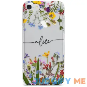 iPhone Phone Case Blanc Space Personalised Wildflower Floral Design