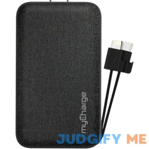 myCharge PowerHub Plus 6000mAh/15W Output Power Bank with Integrated Charging Cables