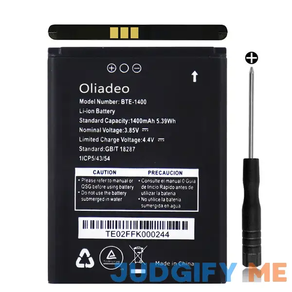 oliadeo Replacement BTE-1400 Battery High Capacity Battery for Verizon Orbic Journey V RC2200L 4G LTE Flip BTE-1400 oliadeo Replacement BTE-1400 Battery High Capacity Battery for Verizon Orbic Journey V RC2200L 4G LTE Flip BTE-1400