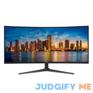 onn. 34" Curved Ultrawide WQHD 100Hz Bezel-Less Office Monitor with Cable