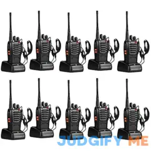 pxton Walkie Talkies Rechargeable Long Range Two-Way Radios with Earpieces