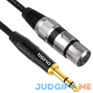 tisino XLR Female to 1/4 inch TRS Jack Lead Balanced Signal Interconnect Cable XLR to Quarter inch Patch Cable