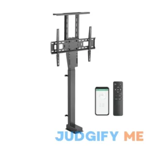 ynVISION.DESIGN Motorized TV Lift Mount for 37"-77" TV's Vertical Lift Motor TV Stand with RF Remote and Smart Phone Control via Wifi